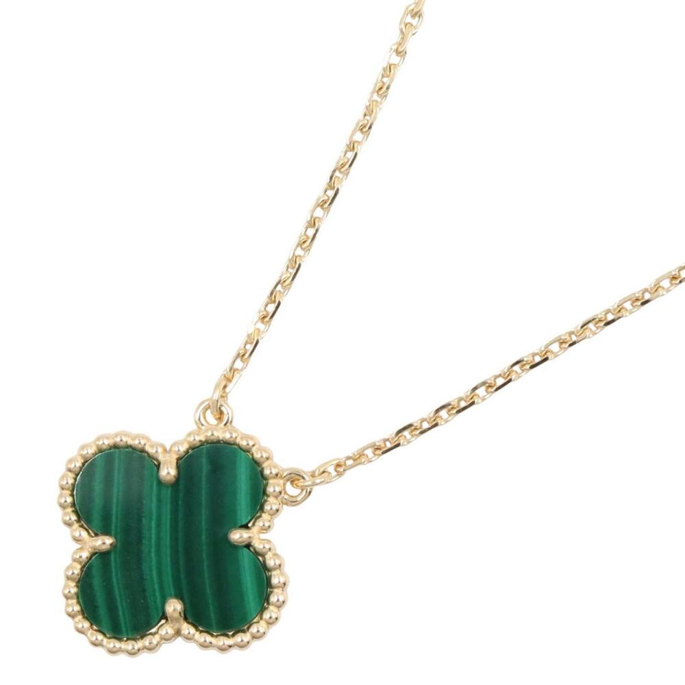 Van Cleef & Arpels Vintage Alhambra Malachite Necklace, 18K (Yellow Gold), Ma...